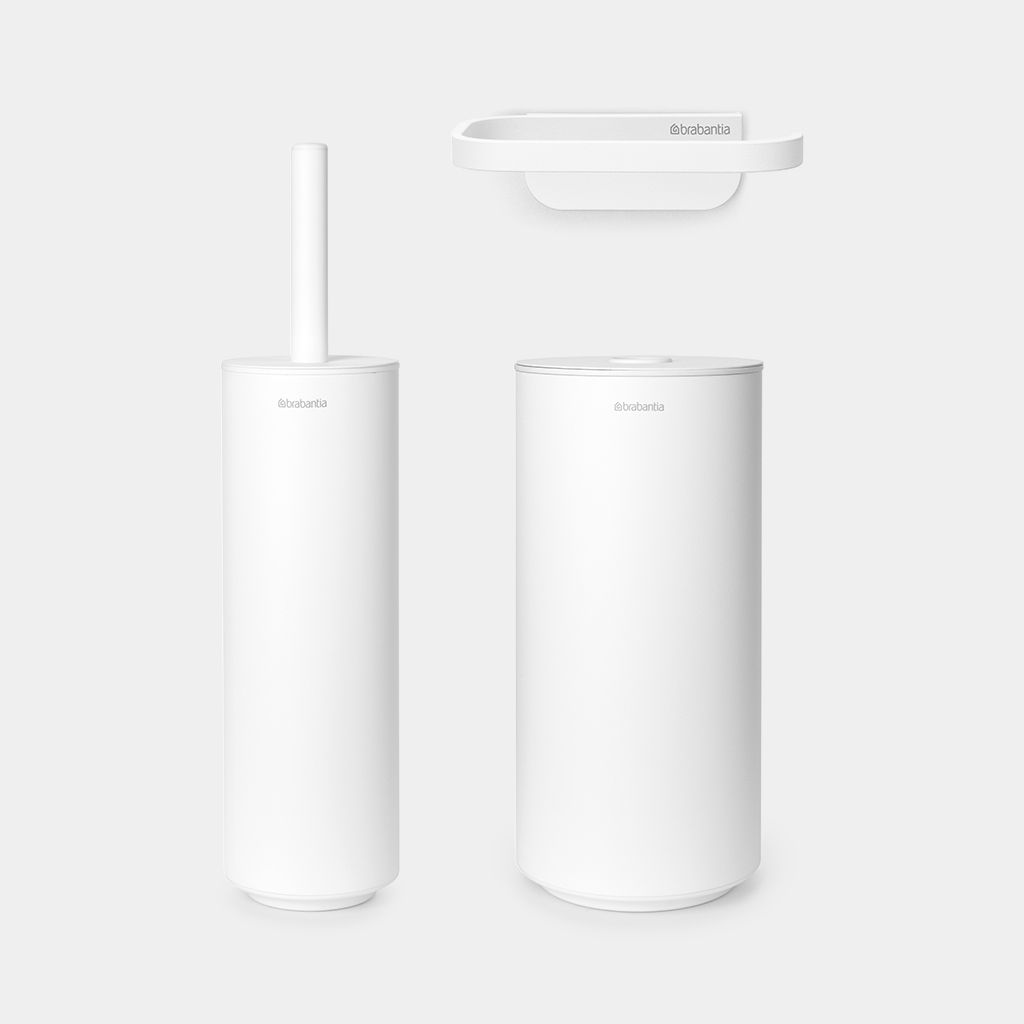 MindSet toiletaccessoires, set van 3 Mineral Fresh White