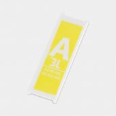 Plastic Capacity Tag, code A, 3 litre - Yellow