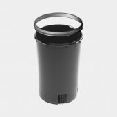 Plastic Inner Bucket with Handle and Upper Rim, 20 litre - Black