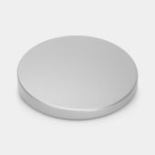 Lid Pedal Bin Silent, 12 litre, diameter 25 cm - Metallic Grey