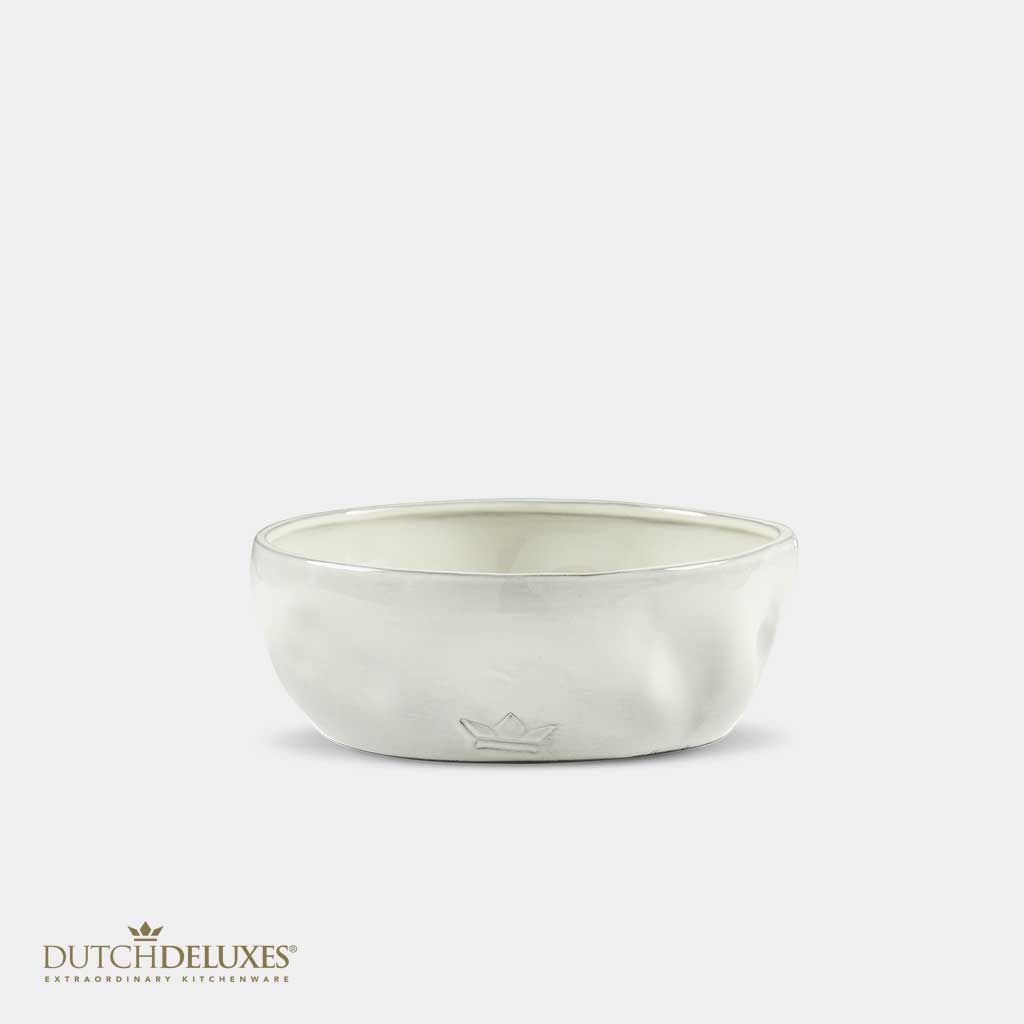 Dented Bowl - Large - 2 pieces White
