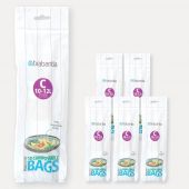 Compostable PerfectFit Bags Code C (10-12 liter), 6 rolls of 10 bags
