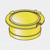 Tapa para anclaje, diámetro 50 mm - Yellow