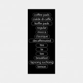 Etiketten Kaffeepaddose Senseo - Black