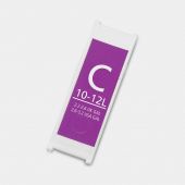 Plastic Capacity Tag, Code C 10-12 litre - Purple