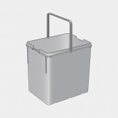 Secchio plastica for Built-in Separator 2 x 18 litri - Grey