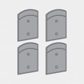 Set 4 blocco laterale Built-in Separator - Grey