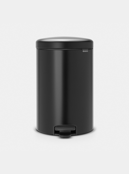 NewIcon Step on Trash Can 5.3 gallon (20 liter) - Matte Black