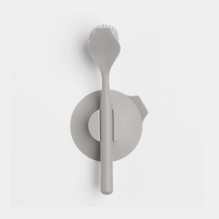 3 Brosses à Vaisselle Avec Ventouse - Longue Poignée 26 Cm - Pour Casseroles, Poêles, Carrelage - Rouge/Jaune/Bleu