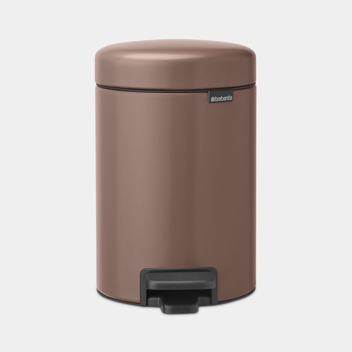 brunt realist continue B/C Center タンカラー NewIcon Pedal Bin 3 litre - Satin Taupe | Brabantia