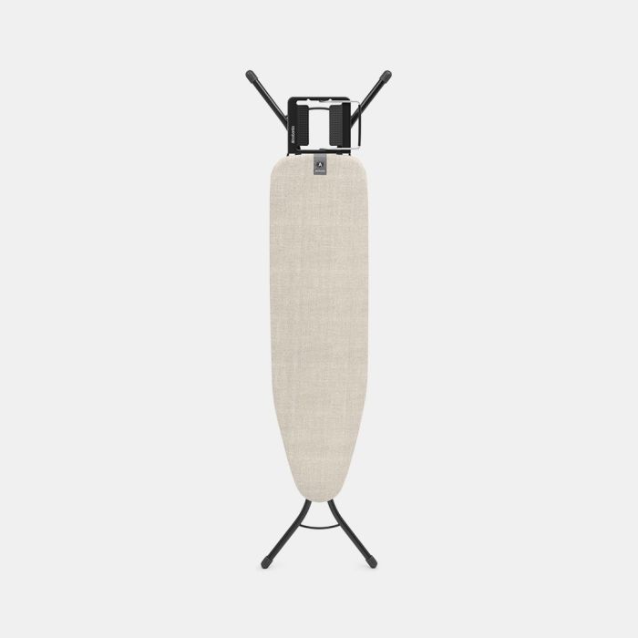 Ironing Board A 43.3 x 11.8 inches (110 x 30 cm), for Steam Iron - Denim Gray, Fairtrade cotton