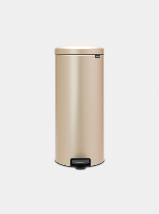NewIcon Step on Trash Can 8 gallon (30 liter) - Metallic Gold