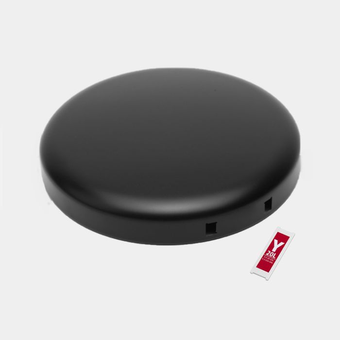 Lid NewIcon Step on Trash Can 5.3 gallon (20 liter) - Matte Black