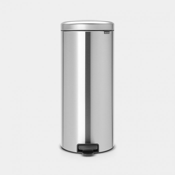 NewIcon Pedaalemmer, 30 liter, kunststof binnenemmer - Matt Steel