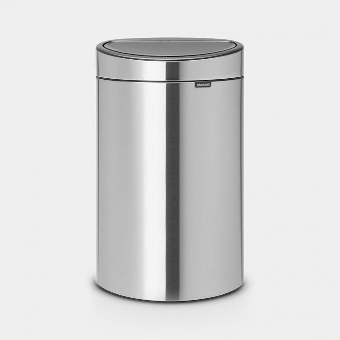 Brabantia Touch Bin poubelle 40 litres avec seau intérieur synthétique -  Matt Steel