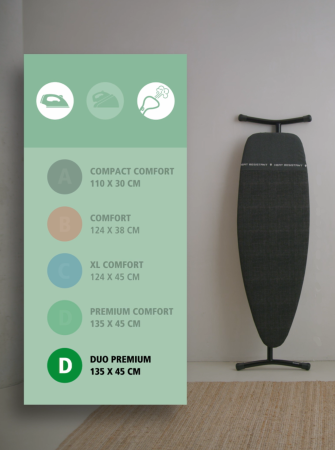 MORE - Steam & Ironing Board, D 135x45 cm, HRPZ