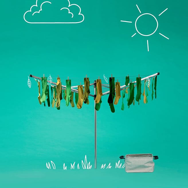 Brabantia Silhouette Rotary Wäschespinne zum einfachen Trocknen Ihrer Kleidung. 