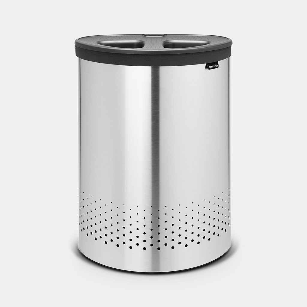 Laundry Bin, 55 litre, Selector Matt Steel Brabantia