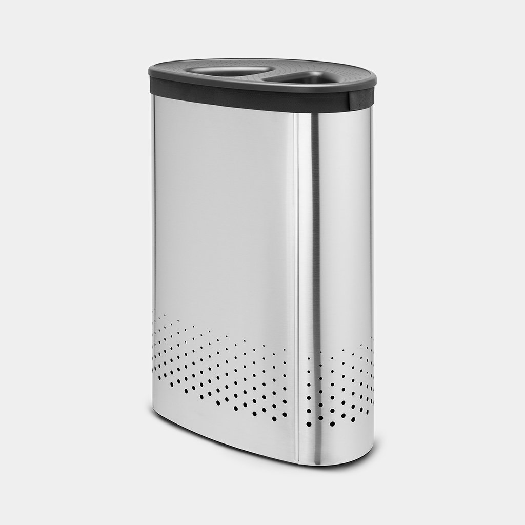 Laundry Bin, 55 litre, Selector Matt Steel Brabantia