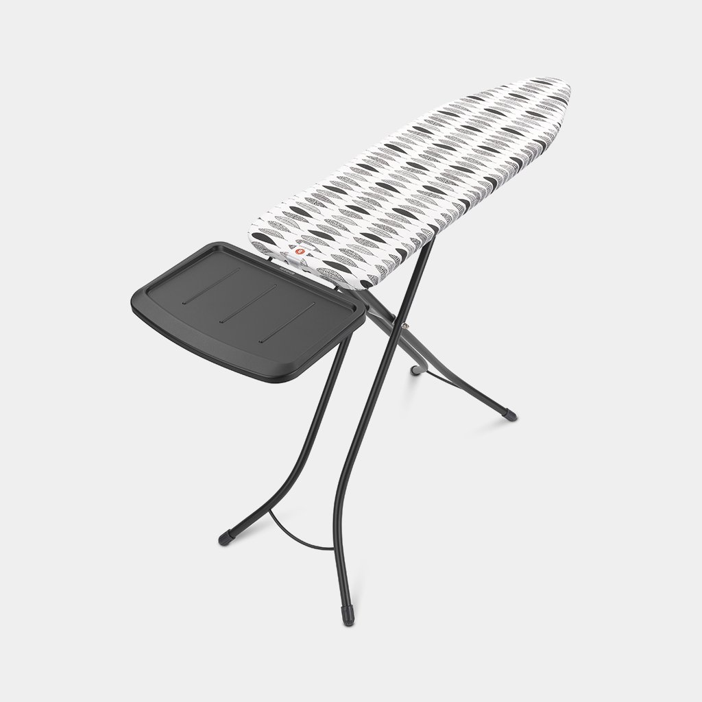 Ironing Board B, 124x38 cm, Solid Steam Unit Holder Pauline Black