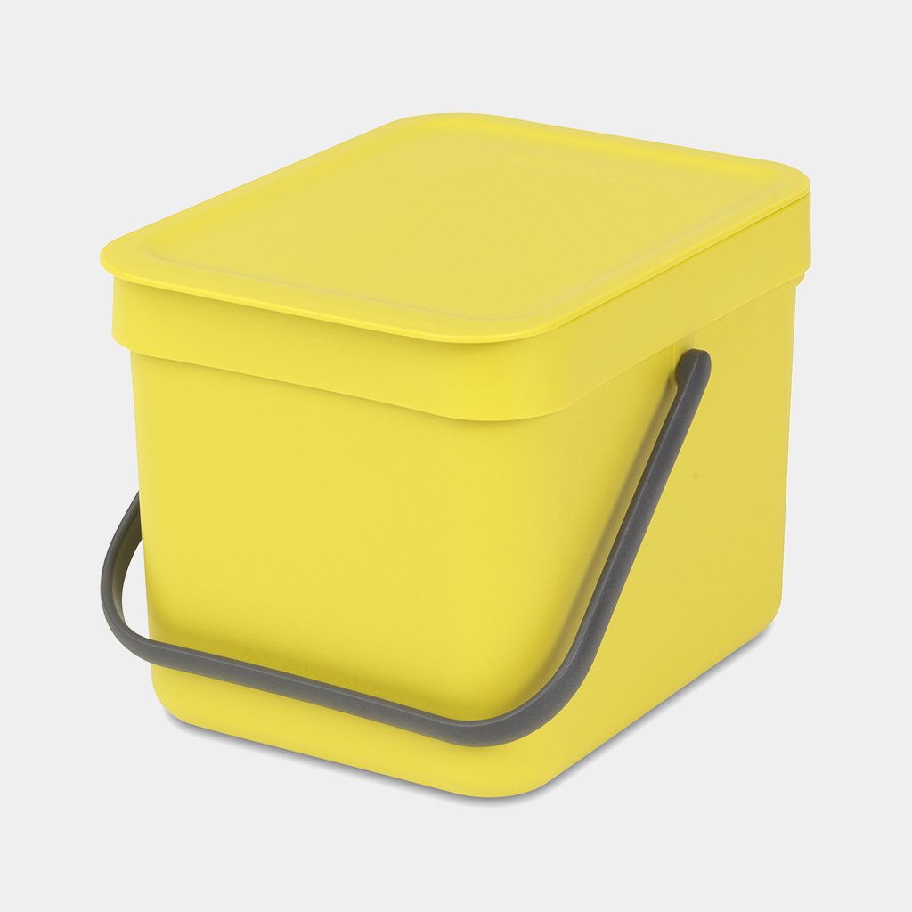 Sort & Go Waste Bin 6 litre Yellow Brabantia