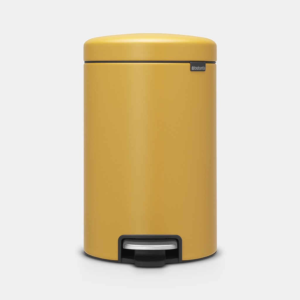 Pedal Bin newIcon 12 litre Mineral Mustard Yellow Brabantia