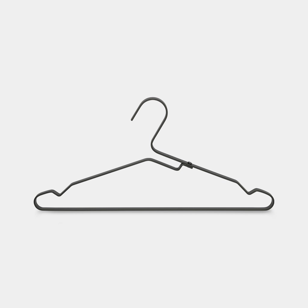 Aluminium Clothes Hangers Set Of 4 Black Brabantia Leading wooden clothes hanger manufacturer and solution provider for adults & kids in china, your shopfitting visual merchandising absolute choice, suits for home usage as well. brabantia
