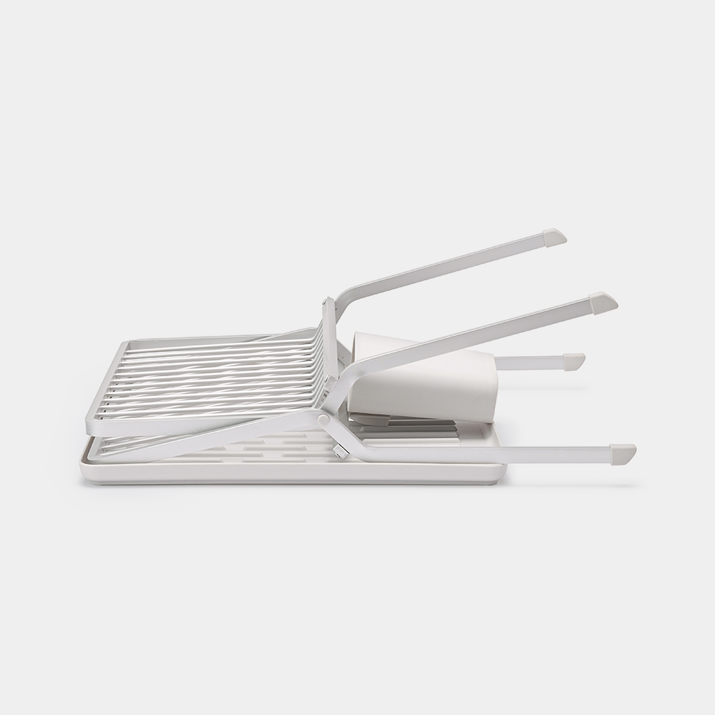 SinkSide Foldable Dish Drying Rack Light Grey Brabantia