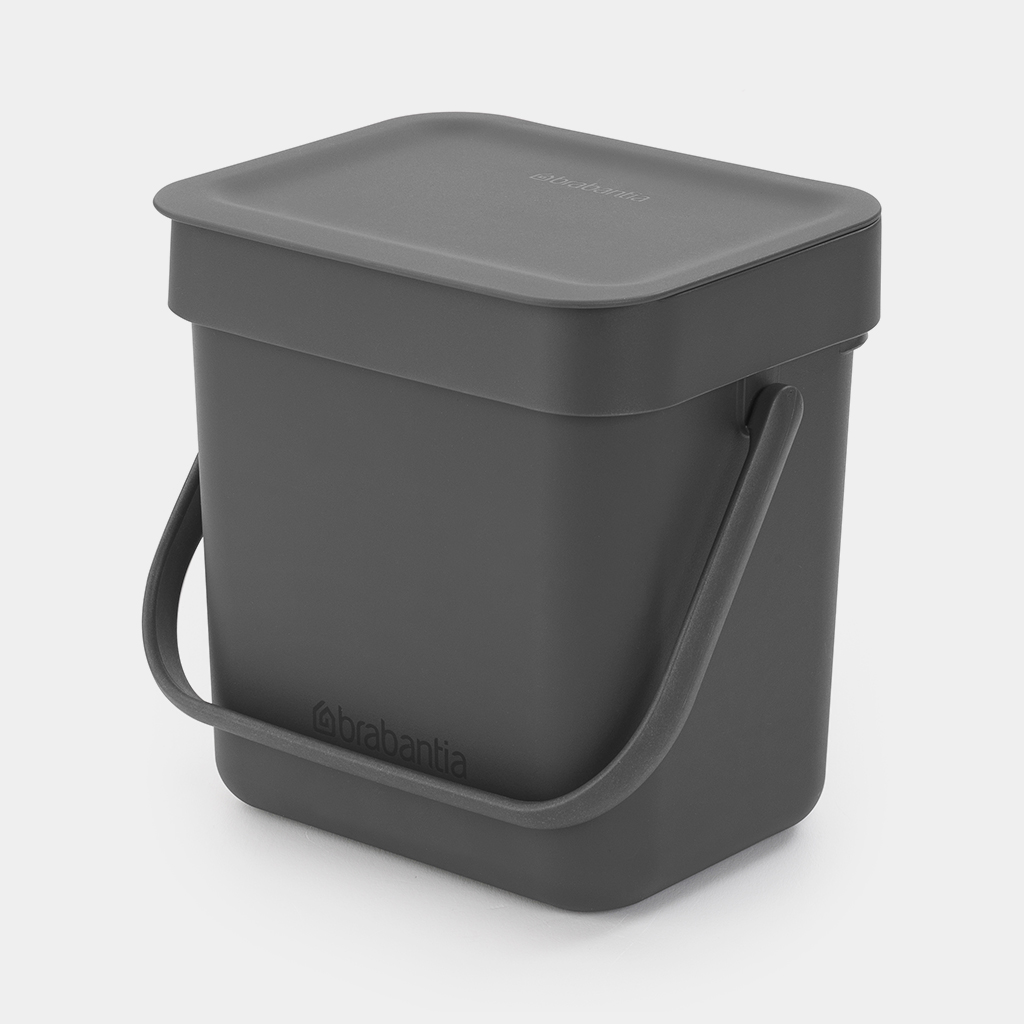 Sort & Go Waste Bin 3 litre Grey Brabantia
