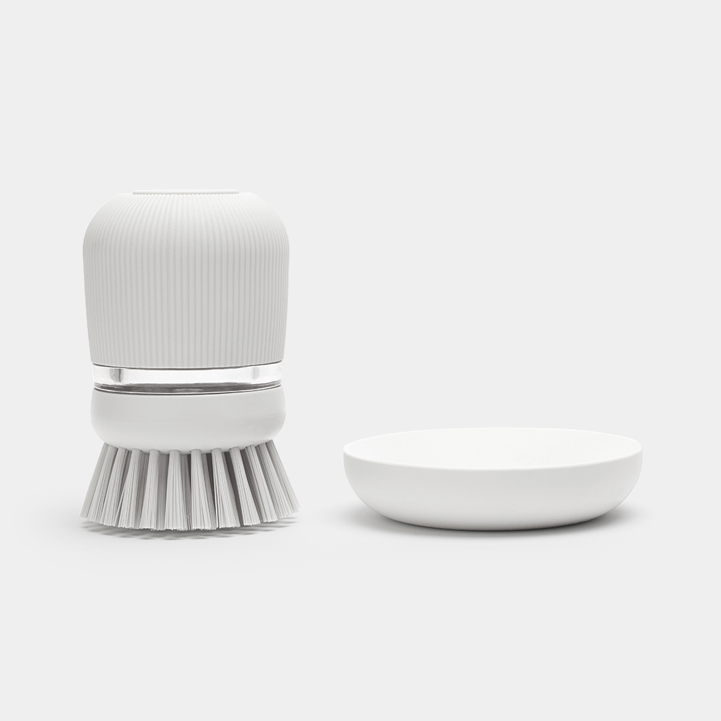 Soap Dispensing Dish Brush Light Grey Brabantia