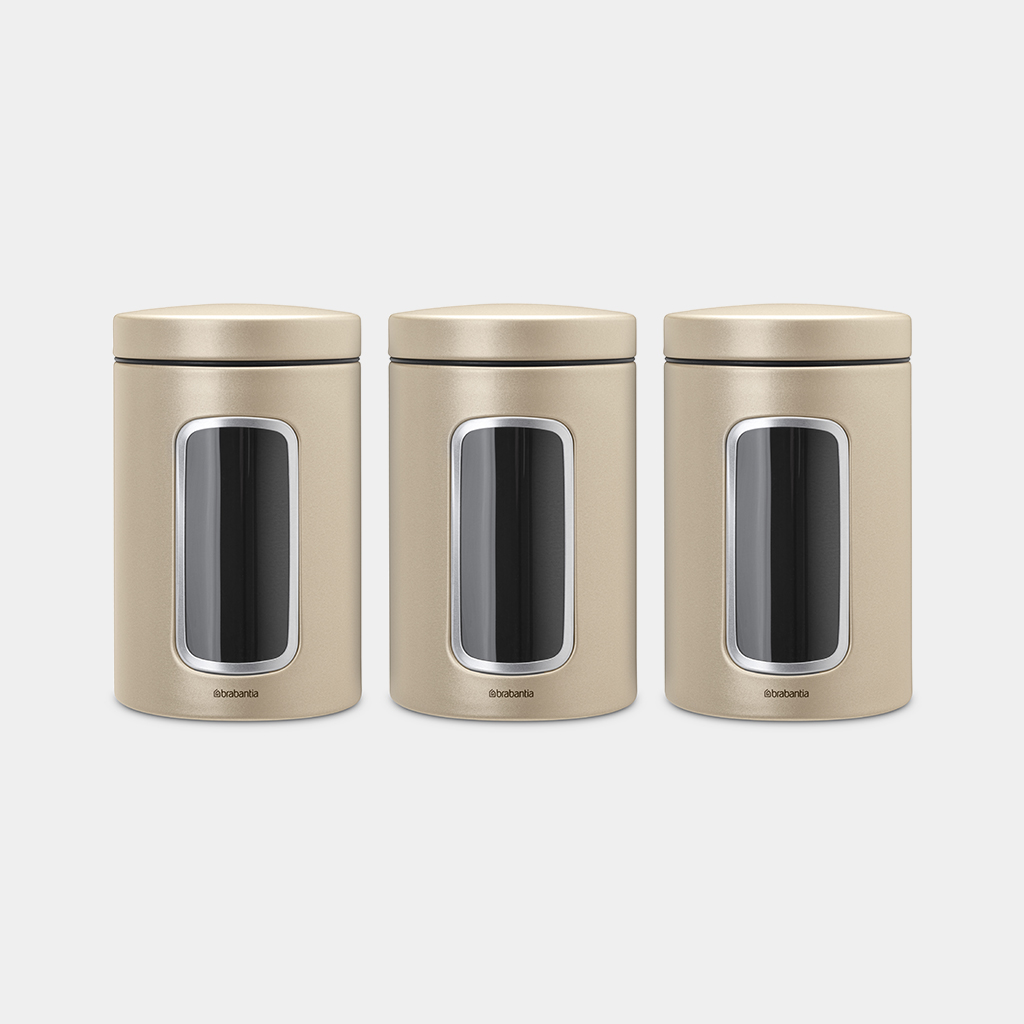 brabantia tea coffee sugar canister set