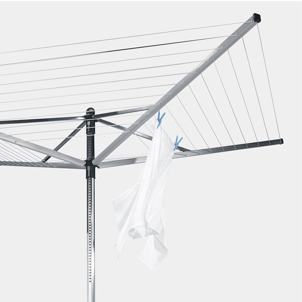 Brabantia 100260 Lift-O-Matic 60 M - 50 Mm Rohr Mit Kunststoff Bodenhuelse Huelle Und Waescheklammerbeutel