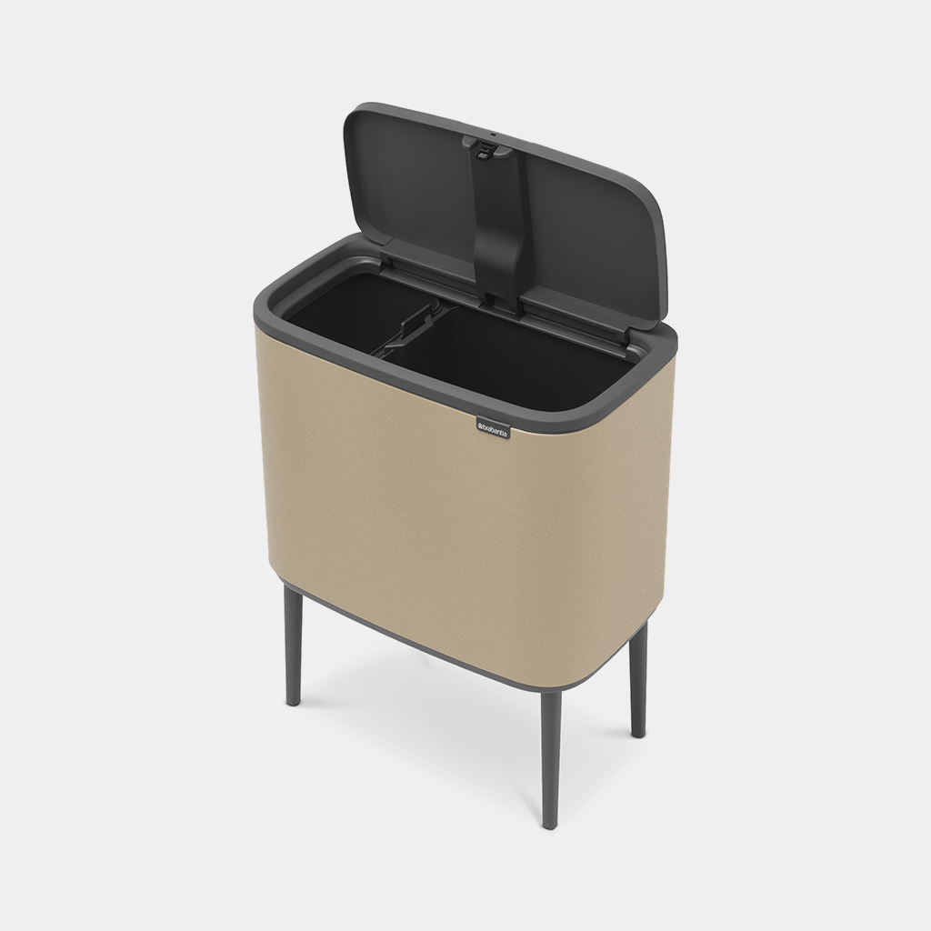 Bo Touch Bin 11 + 23 litre Mineral Golden Beach Brabantia