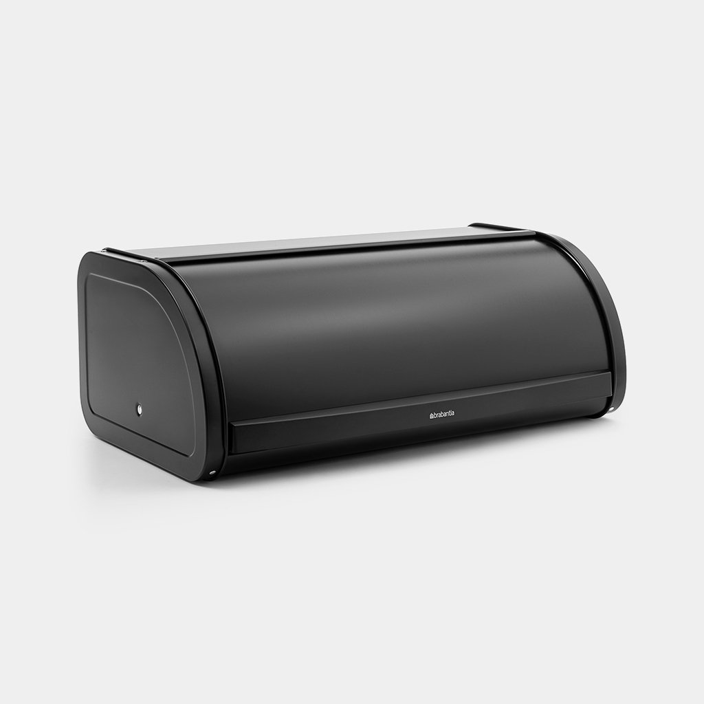 Roll Top Bread Bin Matt Black Brabantia