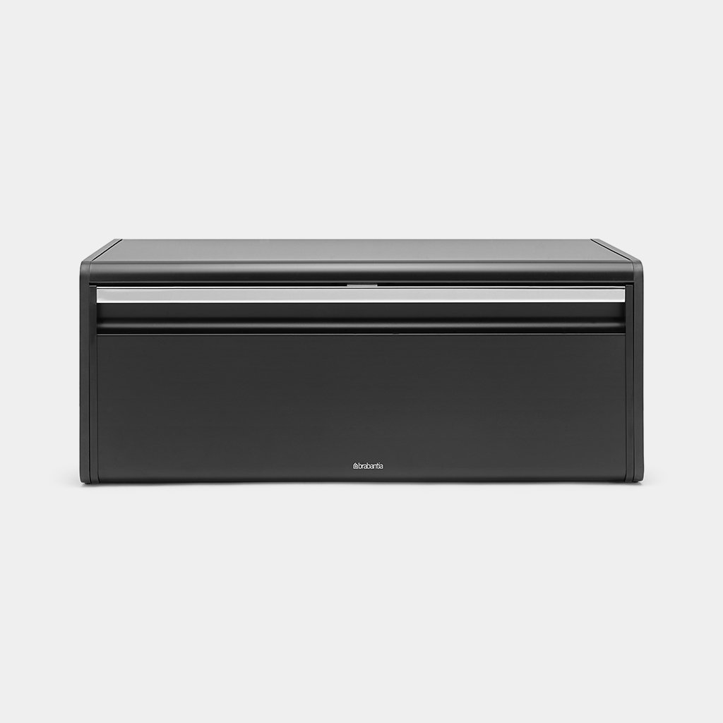Fall Front Bread Bin Matt Black Brabantia