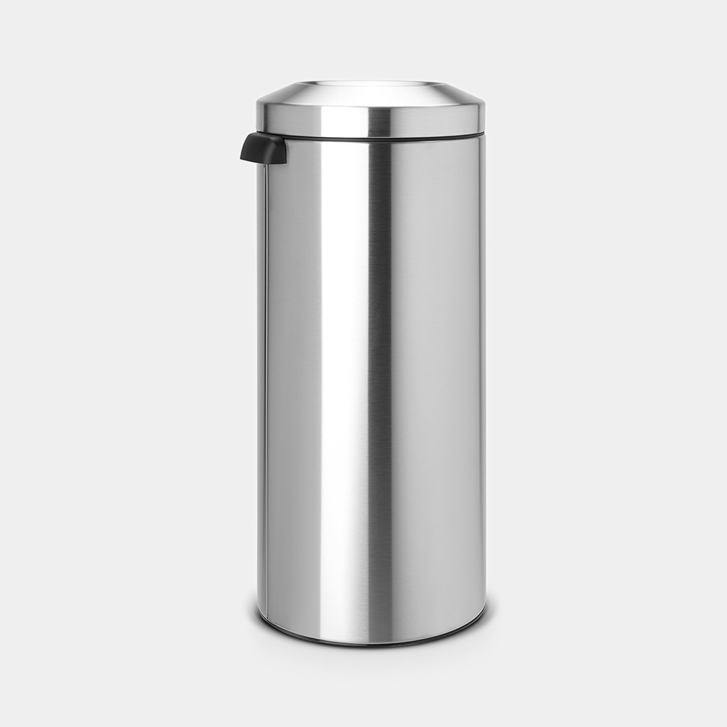 Flame Guard Waste Paper Bin 30 litre Matt Steel Brabantia