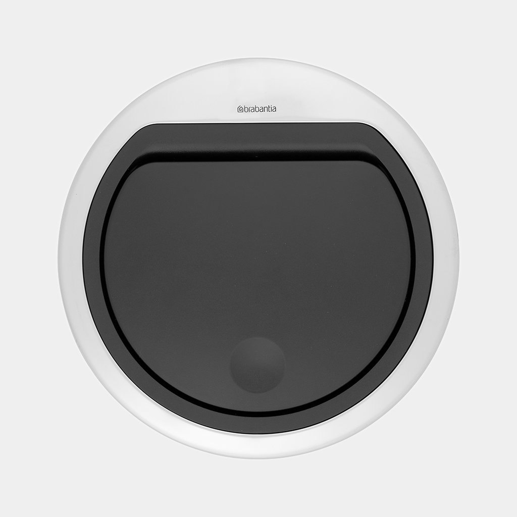 Deksel Flat Top Touch Bin, 30 liter of 20 liter Brilliant Steel