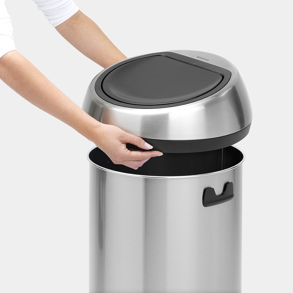 Touch Bin 60 Litre Matt Steel Fingerprint Proof Brabantia