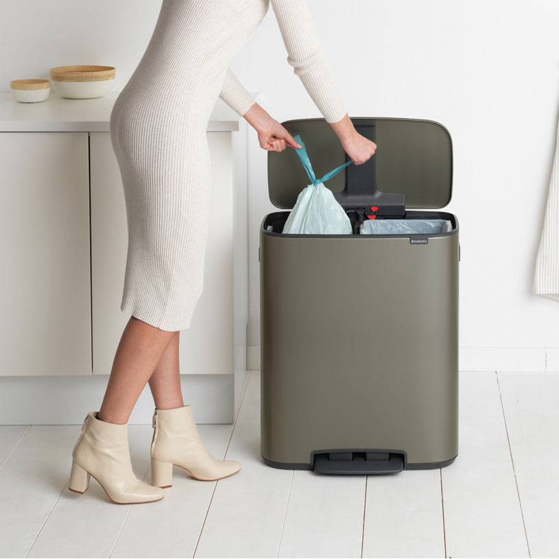 Bo Pedal Bin 2 x 30 litre Platinum Brabantia
