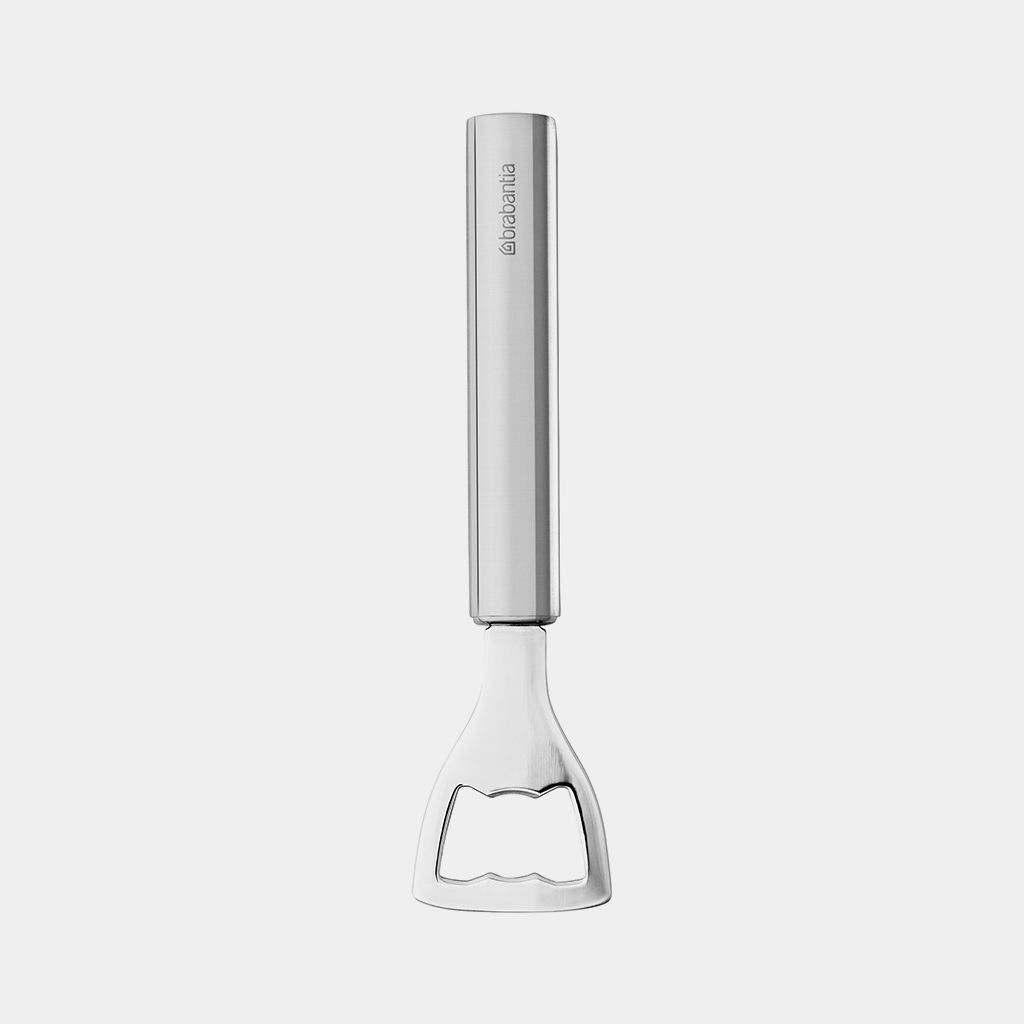 Brabantia Profile Allesopener: Apriscatole Multifunzione In Acciaio Inox, Apritappi, Cavatappi E Pratico Foro Per Coperchi - Design Elegante E Lavabile In Lavastoviglie