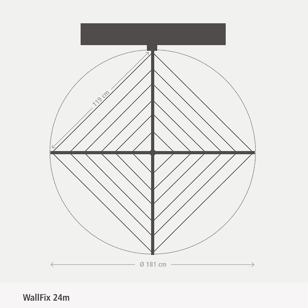 WallFix, meter met opberg-/ beschermbox - Metallic Grey | Brabantia