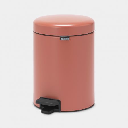 Dierentuin s nachts Spotlijster snap NewIcon Pedaalemmer 5 liter - Terracotta Pink | Brabantia