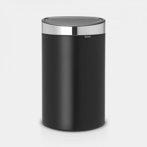 fusie wiel idee Touch Bin New afvalemmer, 40 liter, kunststof binnenemmer - Matt Black |  Brabantia