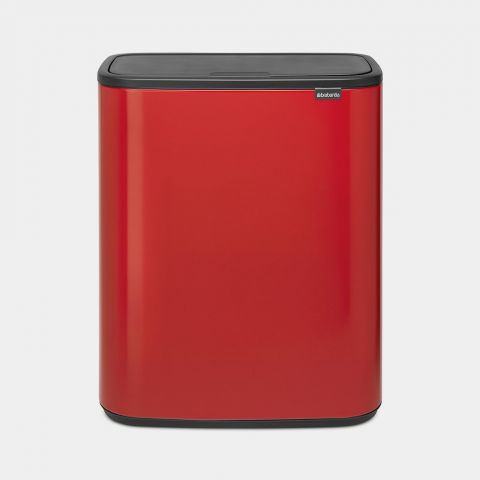 Passion Red Brabantia Touch Bin 60L