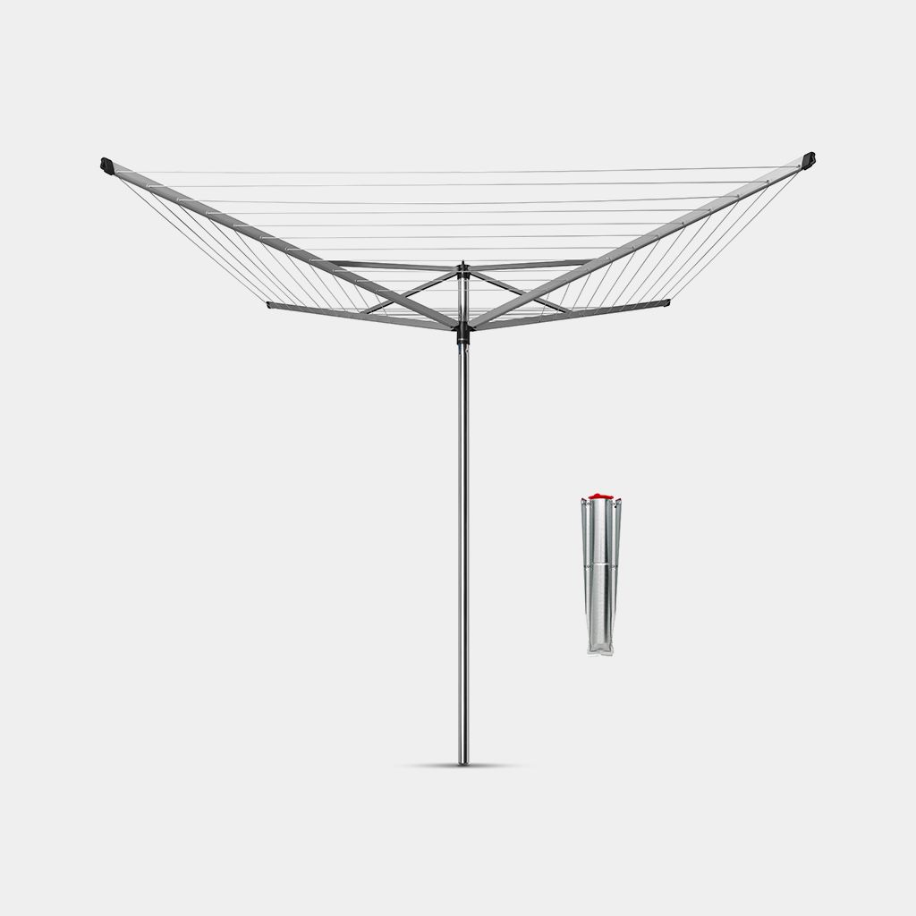 Brabantia Topspinner Large Rotary Washing Line with 45 mm Metal Ground Spike 60 m 