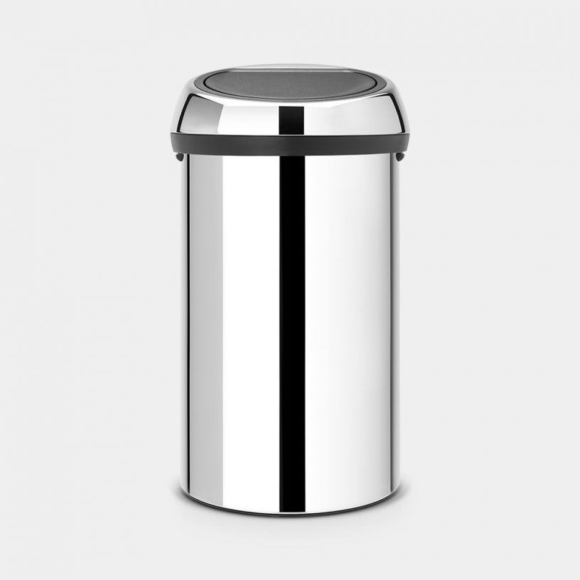 Touch Bin 60 litre Brilliant Steel Brabantia