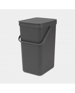 Zwarte prullenbak afval scheiden 16 liter klein