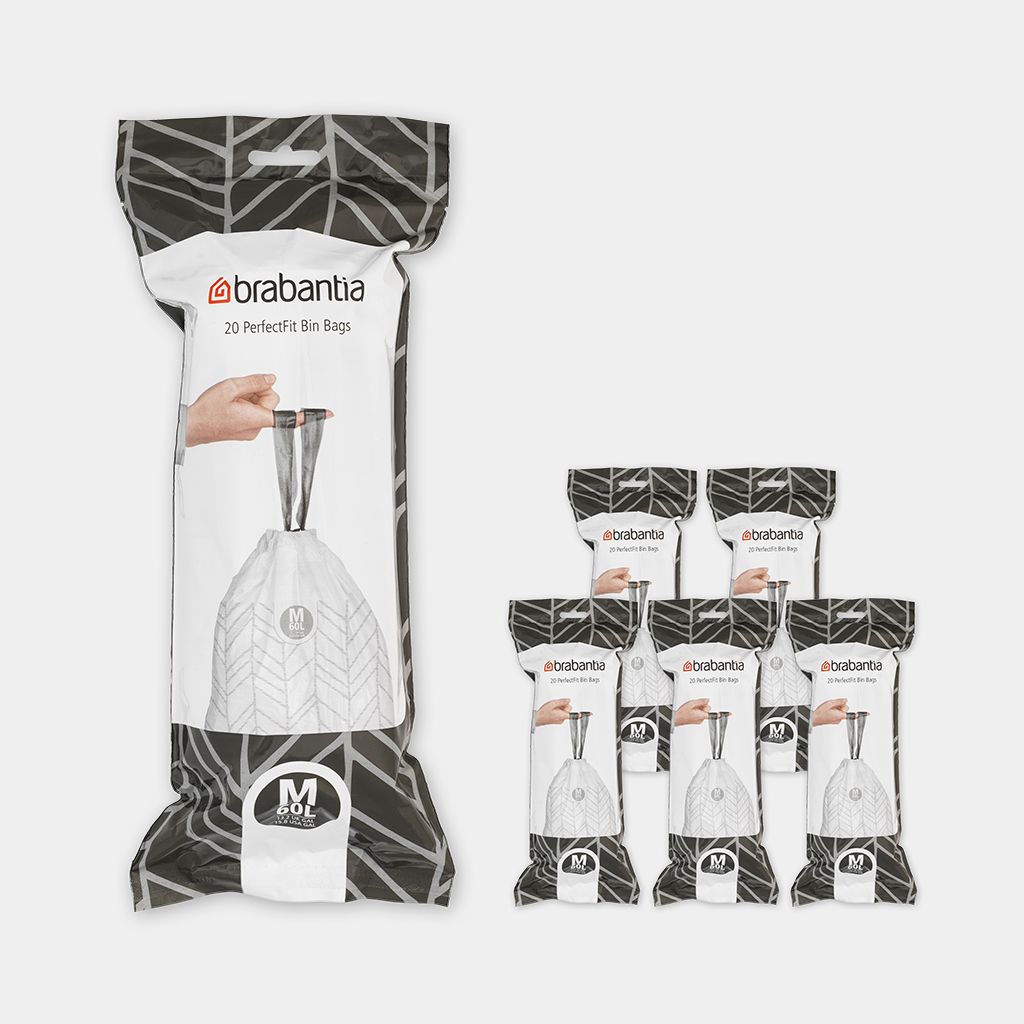 30 Pack Size H Brabantia 375705 50-60L Perfect Fit Bin Liners SAME DAY SEND 