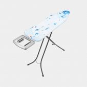 Ironing Board B, 124x38 cm, Stainless Steel Solid Steam Iron Rest - Ice Water