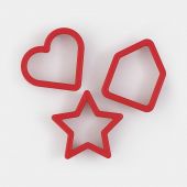 Cookie Cutters Set of 3 - Red